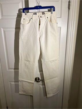 Club Monaco Relaxed Straight White Jeans for Men